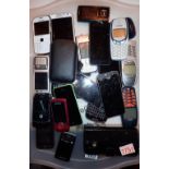 Tray of mobile phones