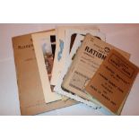 Small collection of ephemera including ration book