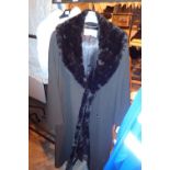 Ladies Winsmoor fur trimmed coat and white fur stole