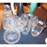 Crystal decanters and glassware