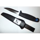 New rubber and plastic sheath knife with stainless steel blade