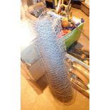 Roll of galvanised chicken wire