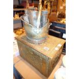 Brass log box/coal scuttle