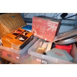 Mixed lot to include a face sauna, heat lamp, ladies handbags,