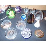 Collection of mixed paperweights