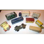 Playworn Corgi and Dinky diecast vehicles