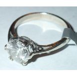 Sterling silver solitaire ring