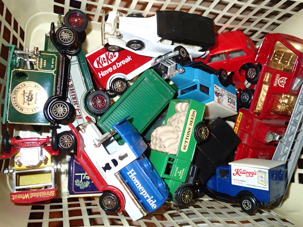 Mixed box of diecast cars