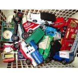 Mixed box of diecast cars