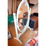 White painted contemporary gilt framed dressing table mirror