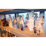 Shelf of ceramic figurines