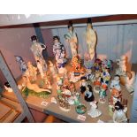 Shelf of ceramic figurines