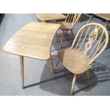 Ercol elm dining table extension on three legs W: 70 cm (OPTION ON NEXT LOT)