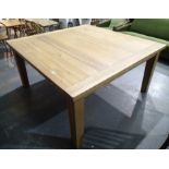 Very large square oak dining table 160 cm square