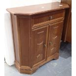 Small side table with single drawer and cupboard W: 68 cm