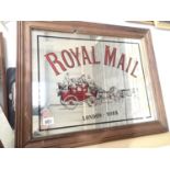 Framed Royal Mail mirror 42 x 55 cm