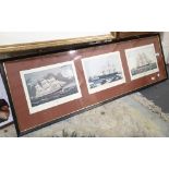 Three framed Clipper ship prints