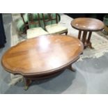Two mahogany occasional tables, largest L: 110 cm