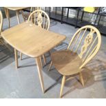 Ercol elm dining table extension on three legs W: 70 cm