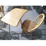 Ercol elm dining table extension on three legs W: 70 cm (OPTION ON NEXT LOT)