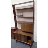 G Plan room divider with sliding cupboards, down cupboard and shelves W: 91 cm
