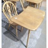 Ercol elm dining table extension on three legs W: 70 cm (OPTION ON NEXT LOT)