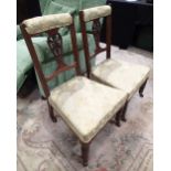 Pair of Victorian low upholstered chairs