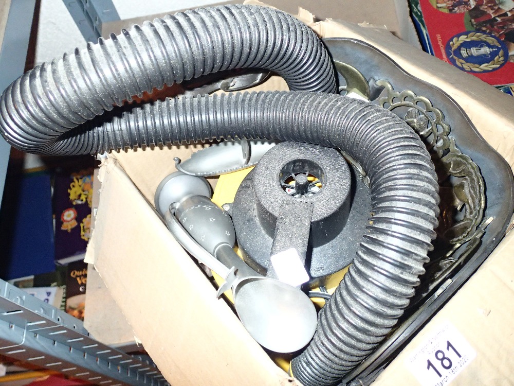 Car vacuum, horse brasses etc