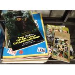 Golf memorabilia collection of The Open programmes from the 1970s and Ryder cup programmes from