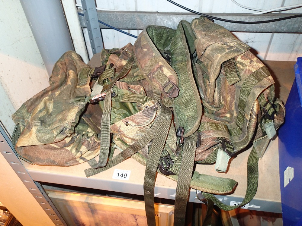 Military type camouflage rucksack