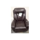 Leather electric riser recliner armchair in good condition with original invoice for £1150