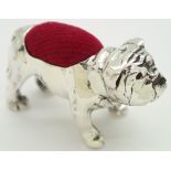 925 silver bulldog pin cushion L: 35 mm