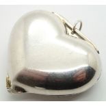 800 silver heart pill box
