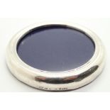 Silver circular photograph frame D: 11 cm