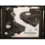 Boxed GPO Ambassador portable streaming turntable