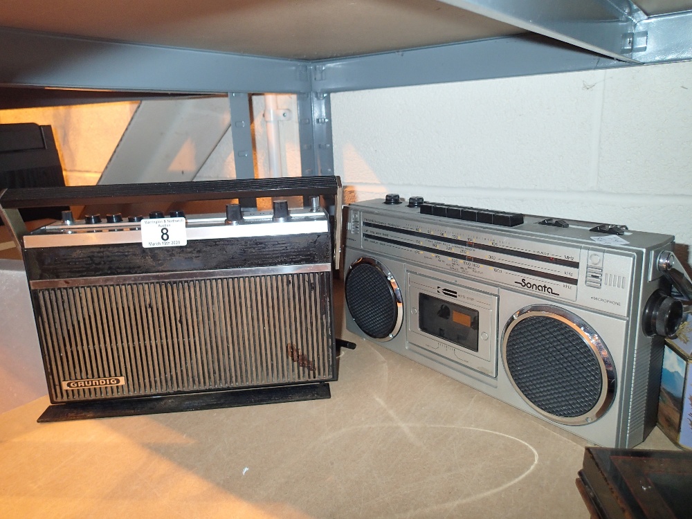 Radio cassette player and a Grundig Music Boy radio