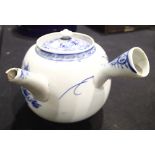 Oriental blue and white teapot