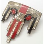 Art Deco type Pierre Bex brooch H: 40 mm