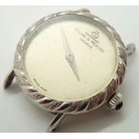 Vintage 18ct white gold Baume & Mercier manual wind wristwatch, lacking strap, c1970 D: 22 mm