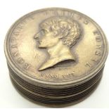 Brass Bonaparte snuff box D: 50 mm