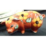 Anita Harris pig figurine L: 12 cm