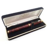 LH Plume 14ct gold nib fountain pen, boxed