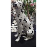 Life size ceramic Dalmatian seated, probably Italian