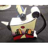 Lorna Bailey concave teapot in the Manhattan pattern H: 19 cm Condition Report: No cracks, chips