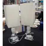 Pair of modern table lamps with shades
