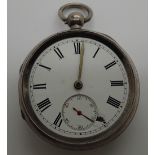 Antique hallmarked silver pocket watch. No glass, not working at lotting.
