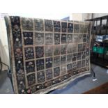 Gabbeah design green ground rug 200 x 285 cm Condition Report: Good, clean condition with no tears.