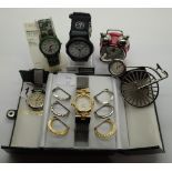 Mixed wristwatches and clocks