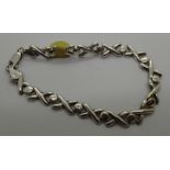 Sterling silver fancy knot bracelet 5.7g