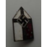 German enamel pin badge with Swastika